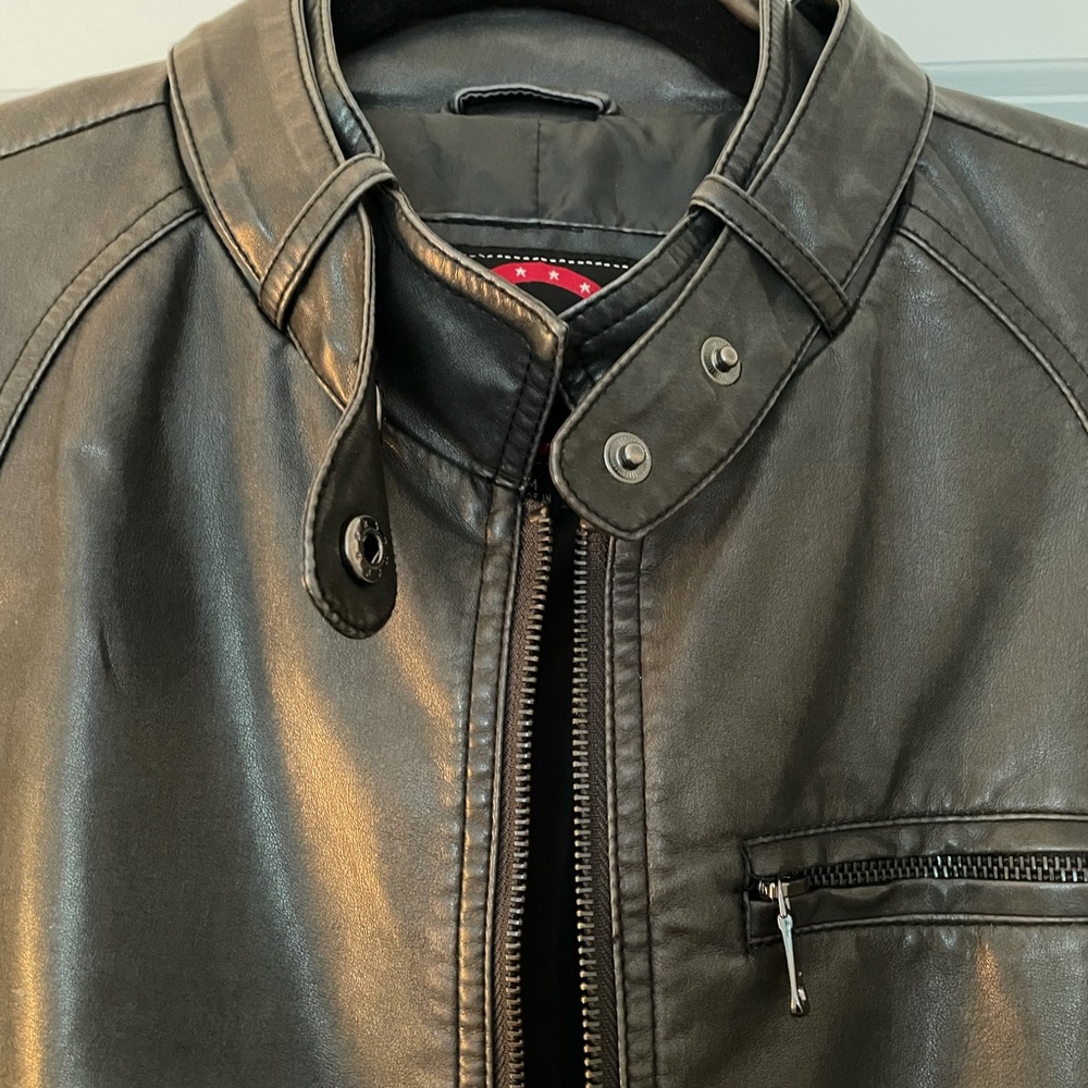 Giacca faux leather jacket